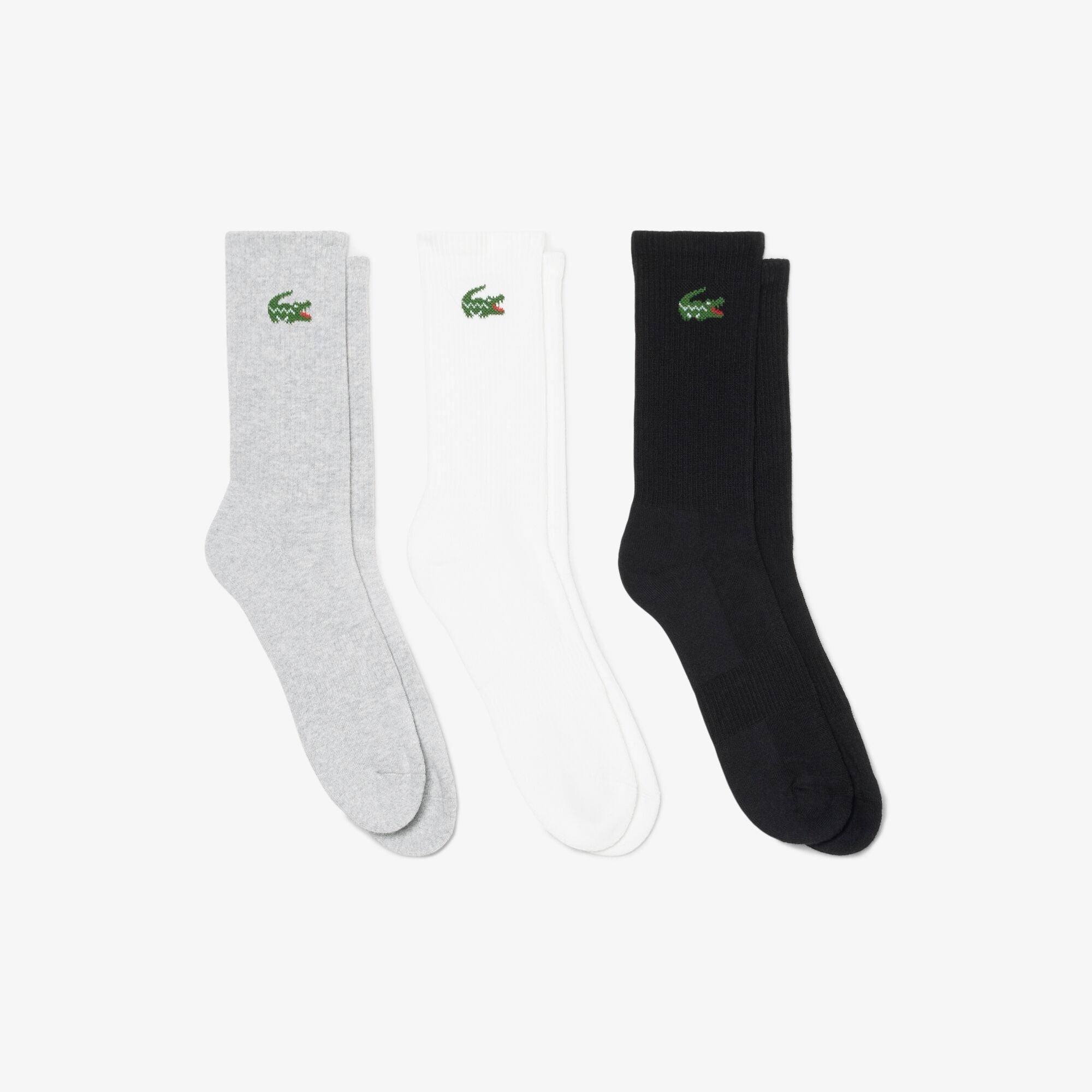 Lacoste 6-Pack Sport Socks - White / Silver Chine / Black - 6-pack product view