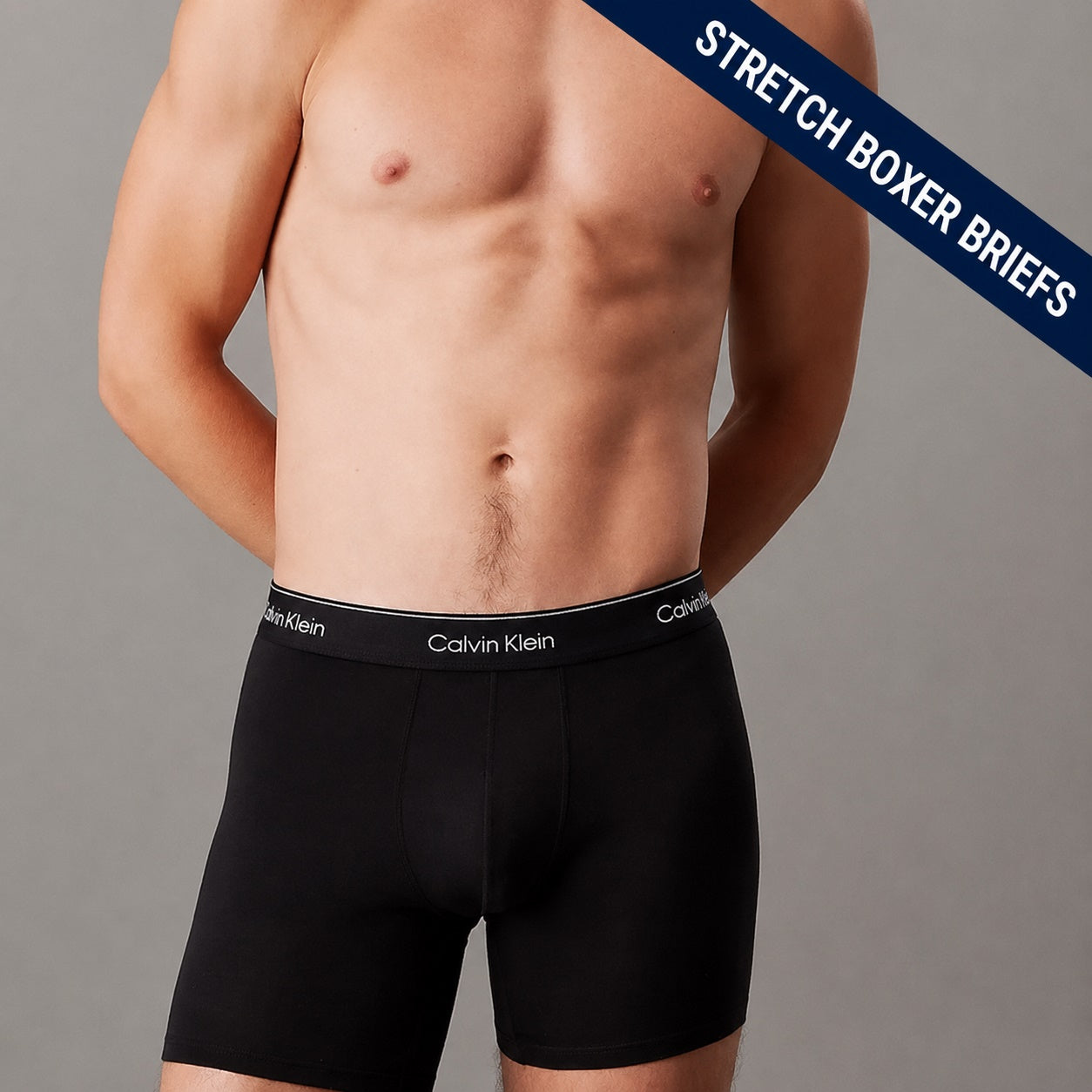 Men’s stretch boxer briefs with supportive fit and comfortable waistband