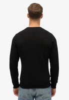 Superdry Vintage Logo Embroidered Crew Sweatshirt Black Back view