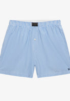 Superdry men's cotton woven boxer shorts - Chalk Blue Stripe