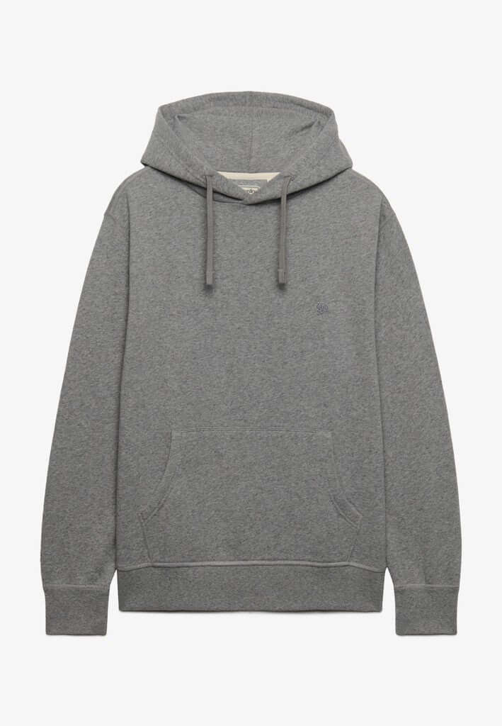 Superdry Essential SD Co Logo Hoodie Dark Vintage Grey Marl