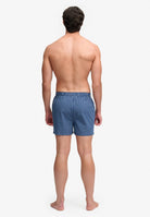 Superdry men's cotton woven boxer shorts - Glen Blue Check