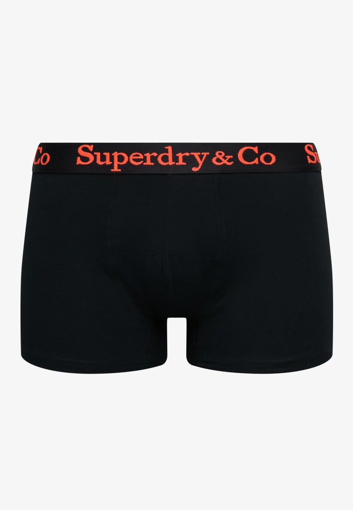 Superdry & Co 3-Pack Trunks Black/Charcoal/Optic