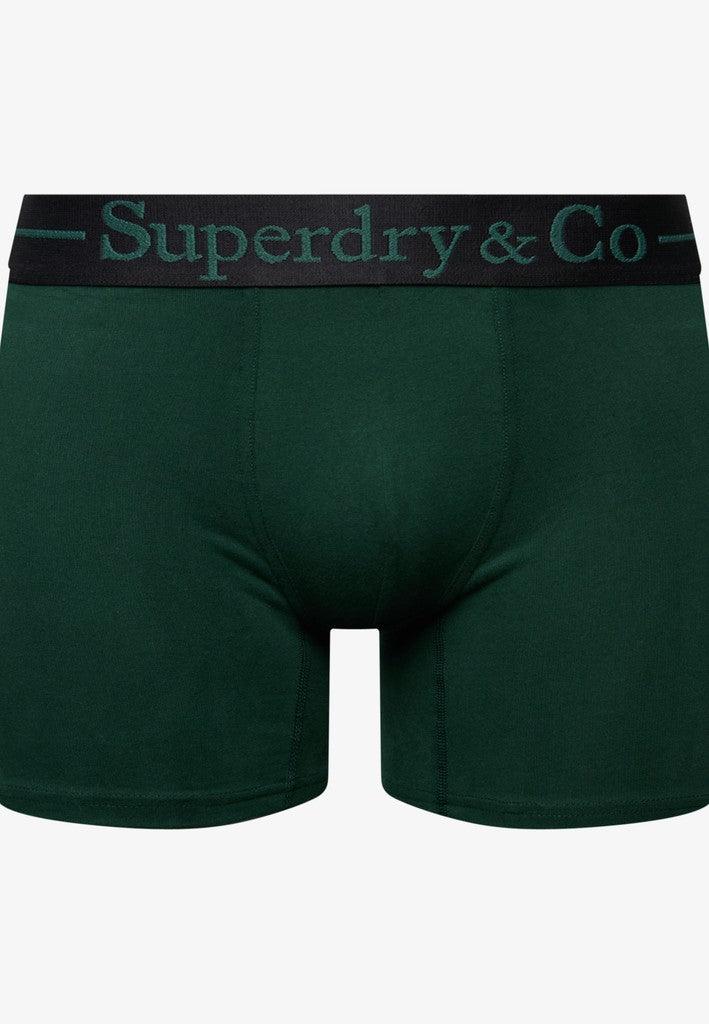 Superdry & Co Seasonal Boxer Briefs Black/Navy/Enamel Green