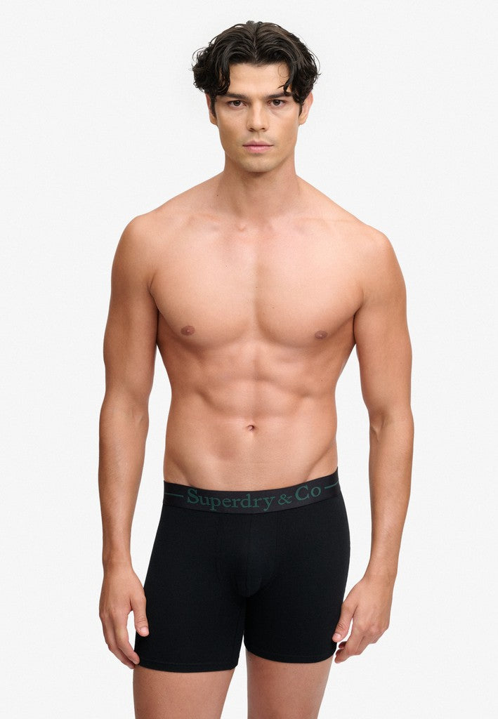 Superdry & Co Seasonal Boxer Briefs Black/Navy/Enamel Green