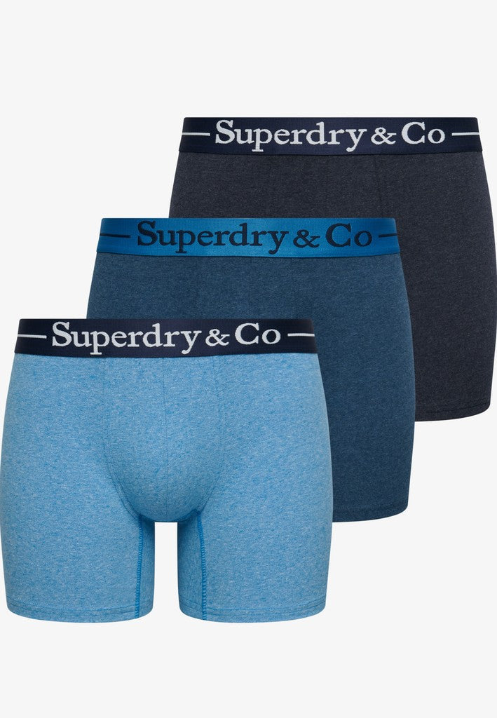 Superdry & Co Seasonal Boxer Briefs Navy Marl/Indigo Marl/Blue Grit