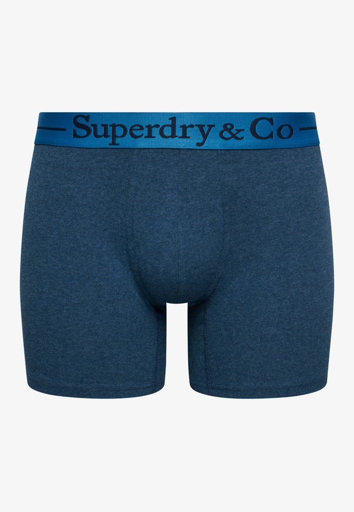 Superdry & Co Seasonal Boxer Briefs Navy Marl/Indigo Marl/Blue Grit