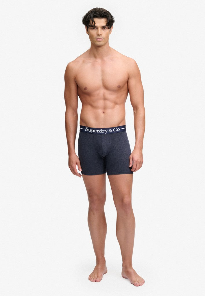 Superdry & Co Seasonal Boxer Briefs Navy Marl/Indigo Marl/Blue Grit