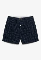 Superdry men's cotton woven boxer shorts - Navy Polka Dot