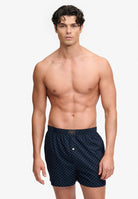 Superdry men's cotton woven boxer shorts - Navy Polka Dot