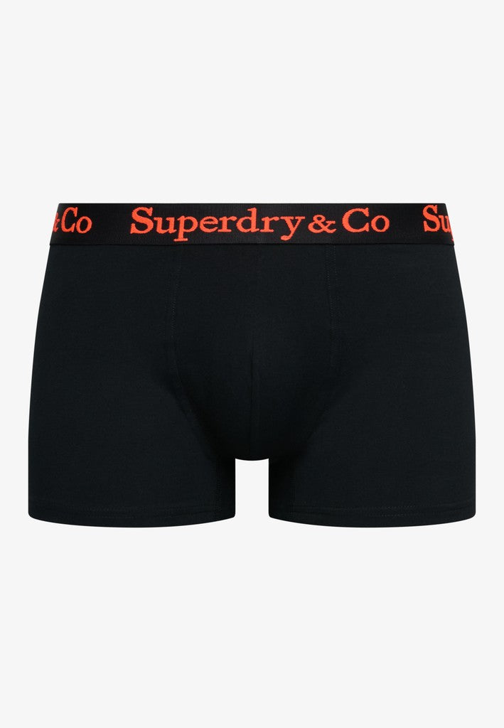 Superdry & Co 3-Pack Trunks Black/Black/Black/Neon