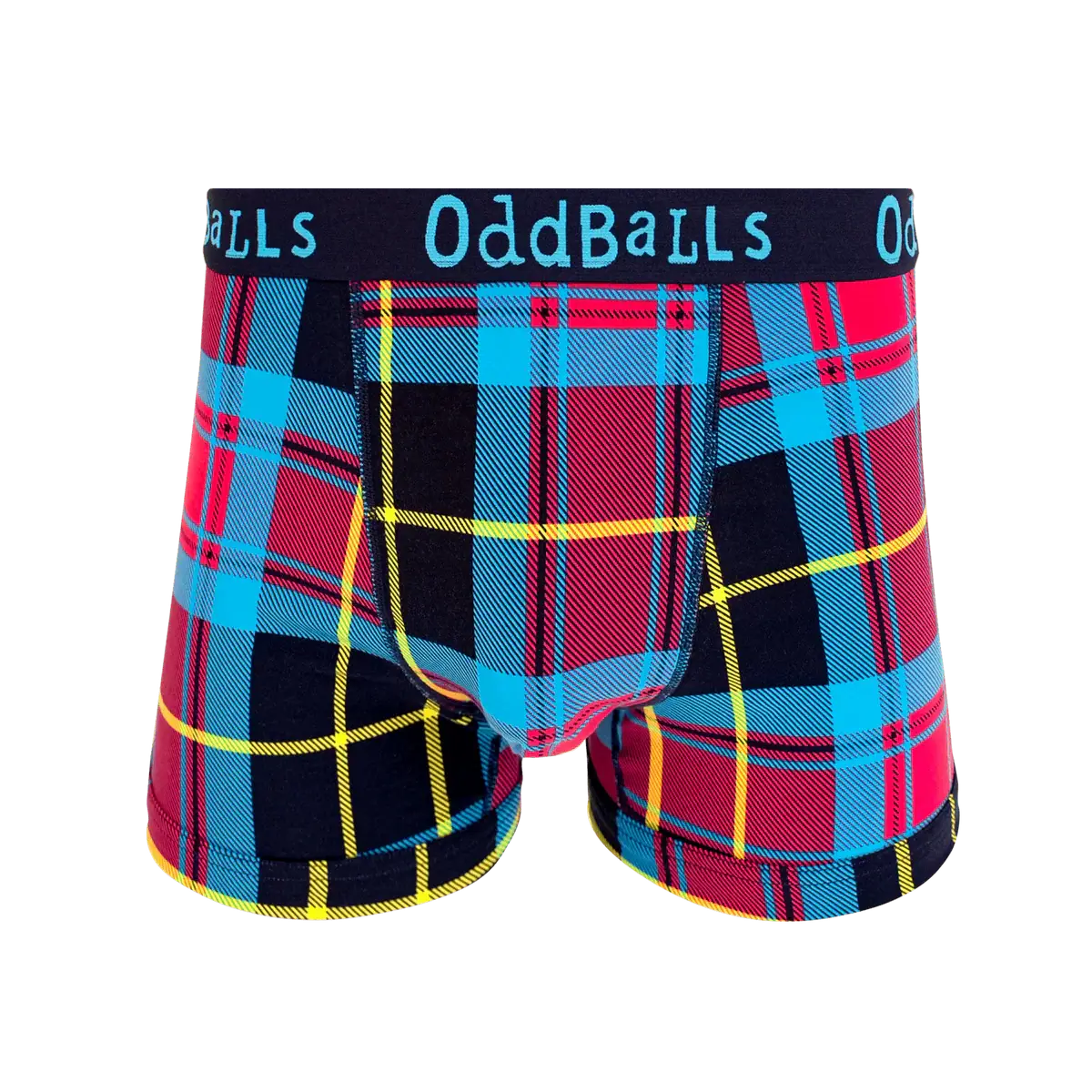 OddBalls Tartan Men’s Cotton Boxer Shorts – Checked Print Underwear