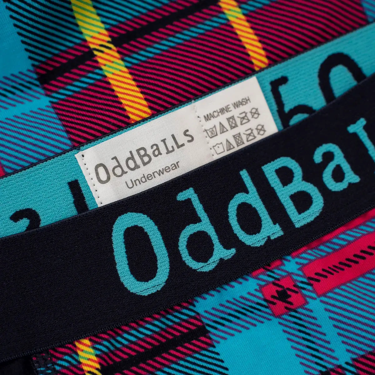 OddBalls Tartan Men’s Cotton Boxer Shorts – Checked Print Underwear