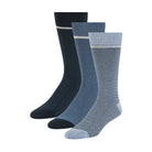Ted Baker 3 Pack Crew Socks – Cotton Blend Comfort Fit, Blue Mix
