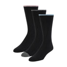 Ted Baker 3 Pack Crew Socks – Cotton Blend Comfort Fit, Black Contrast