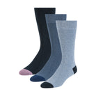 Ted Baker 3 Pack Crew Socks – Cotton Blend Comfort Fit, Blue Cotrast