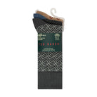 Ted Baker men's 3 pack mixed print crew socks Green - pack