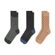 Ted Baker men's 3 pack mixed print crew socks Green - three pairs