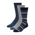Ted Baker men's 3 pack mixed print crew socks Blue - side view