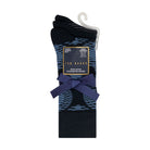 Ted Baker men's 3 pack print crew socks Blue - pack