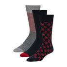 Ted Baker men's 3 pack print crew socks Red - side view