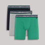 Ted Baker 3 Pack Cotton Stretch Boxer Briefs  - Green, Grey