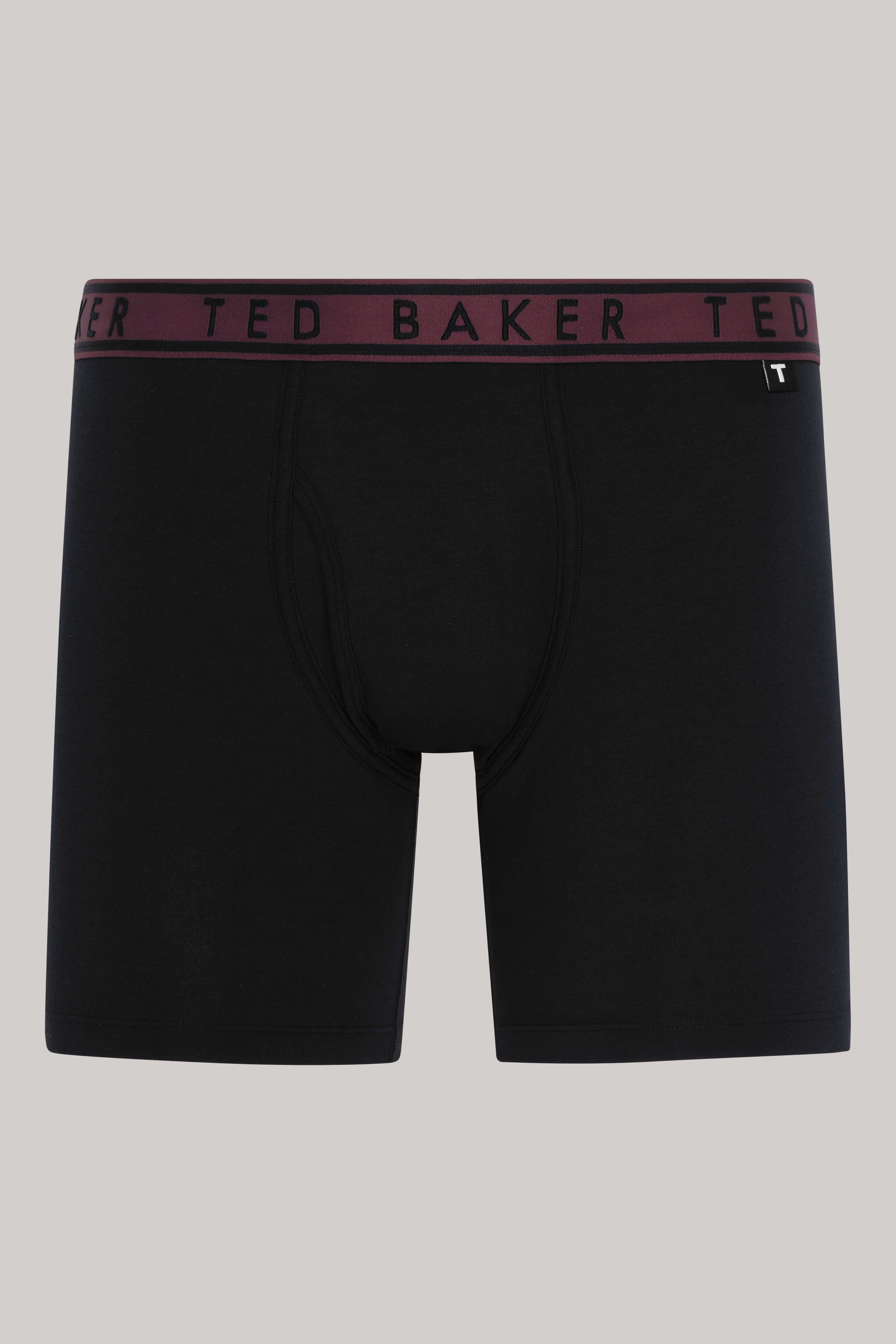 Ted Baker 3 Pack Cotton Stretch Boxer Briefs - Black/Multi Waistbands