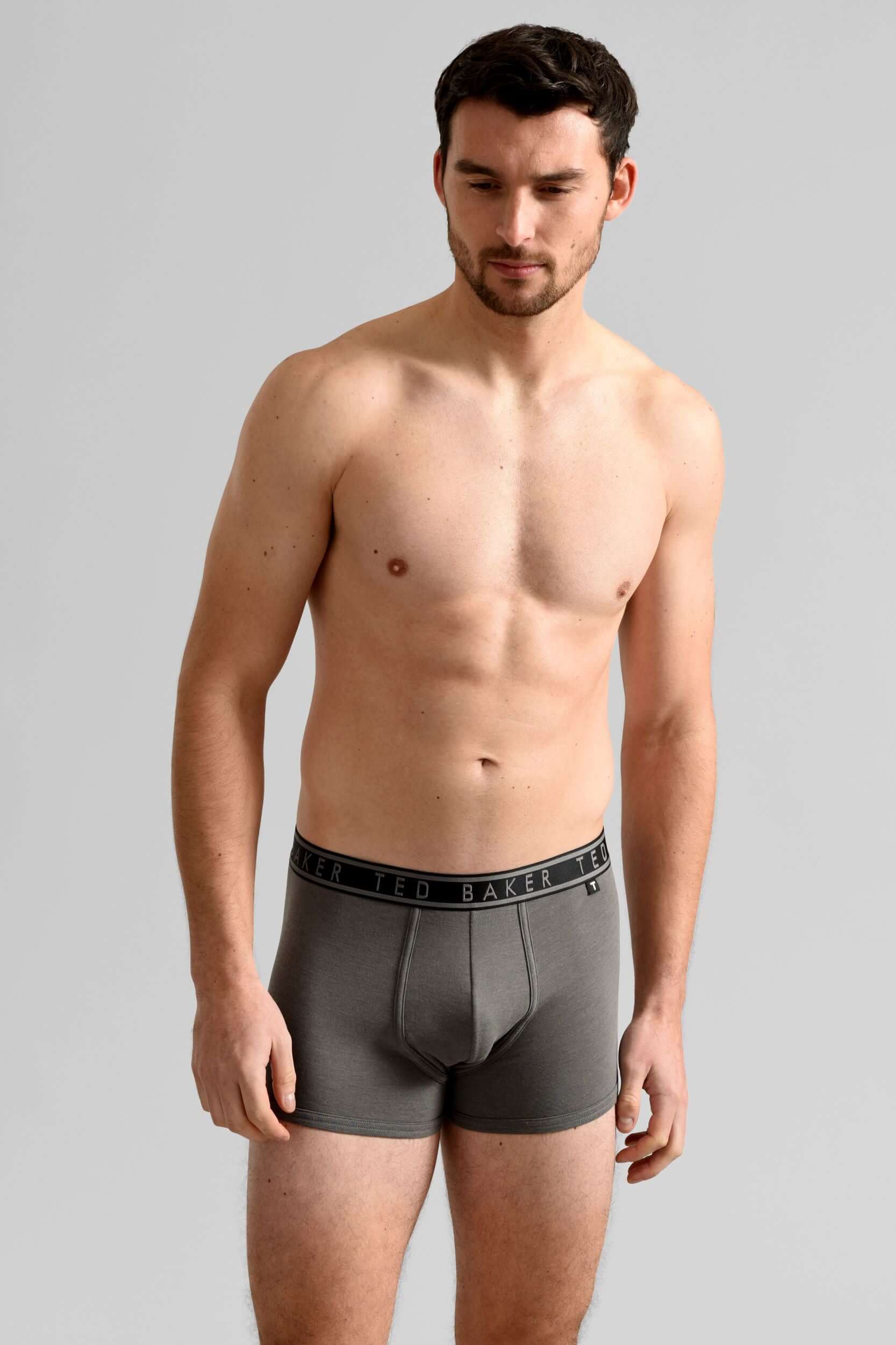 Ted Baker 3 Pack Cotton Stretch Trunks - Black Print