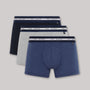 Ted Baker 3 Pack Cotton Stretch Trunks - Blue/Grey/Peacoat