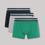 Ted Baker 3 Pack Cotton Stretch Trunks - Green/Grey/Peacoat