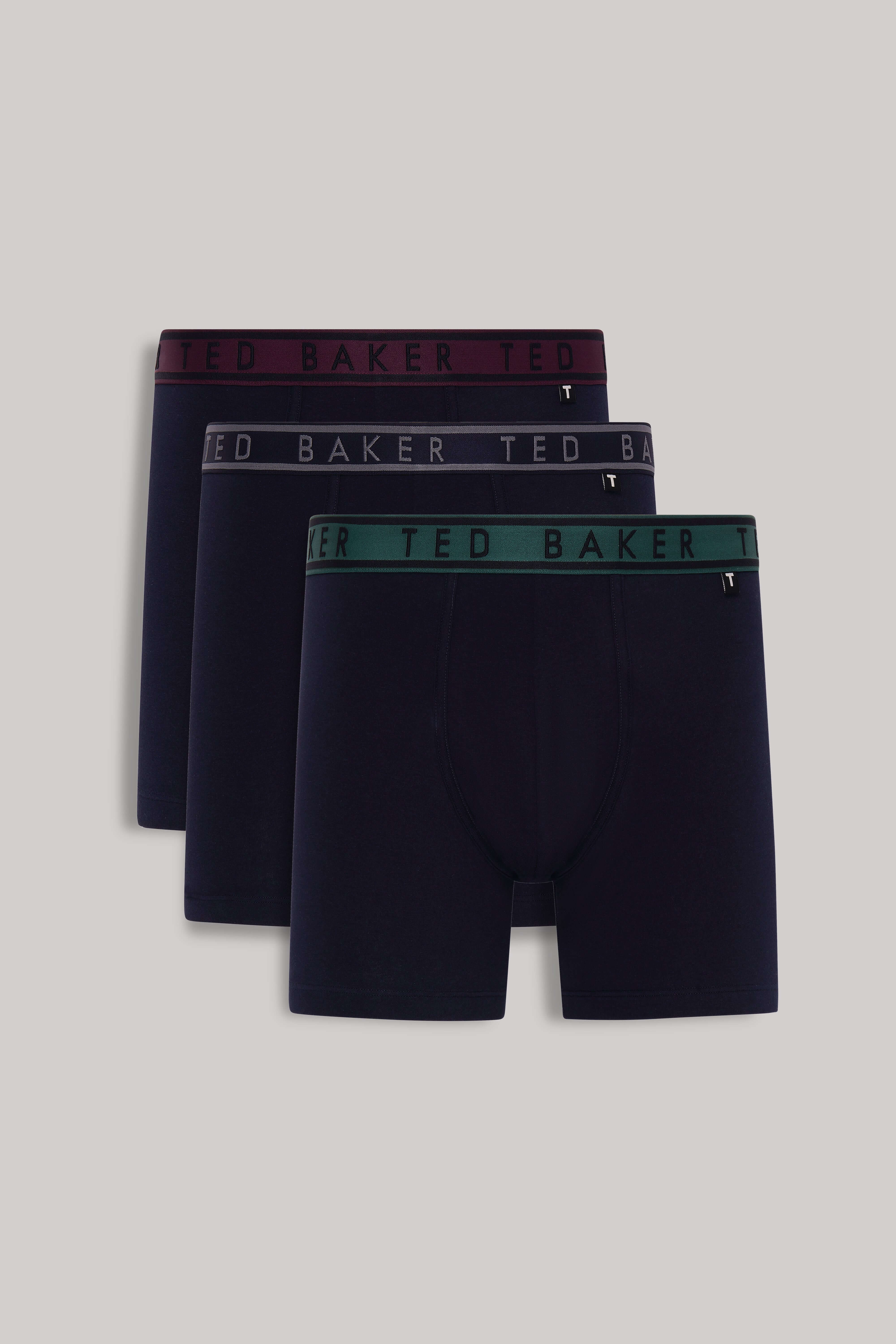 Ted Baker 3 Pack Cotton Stretch Boxer - Navy Multi