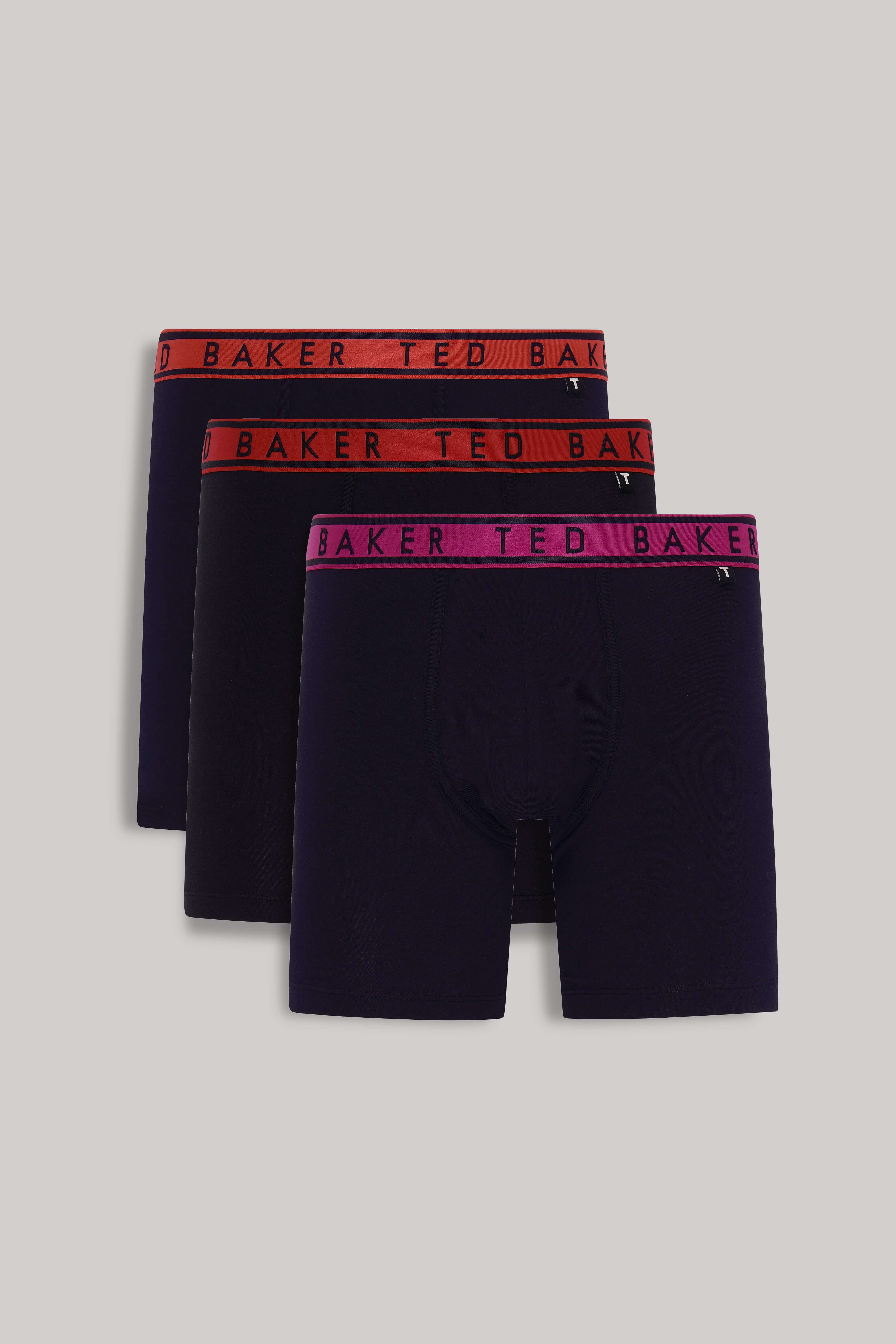 Ted Baker 3 Pack Cotton Stretch Boxer Briefs - Black Multi