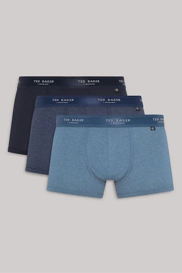Ted Baker 3 Pack Cotton Stretch Trunks Multi
