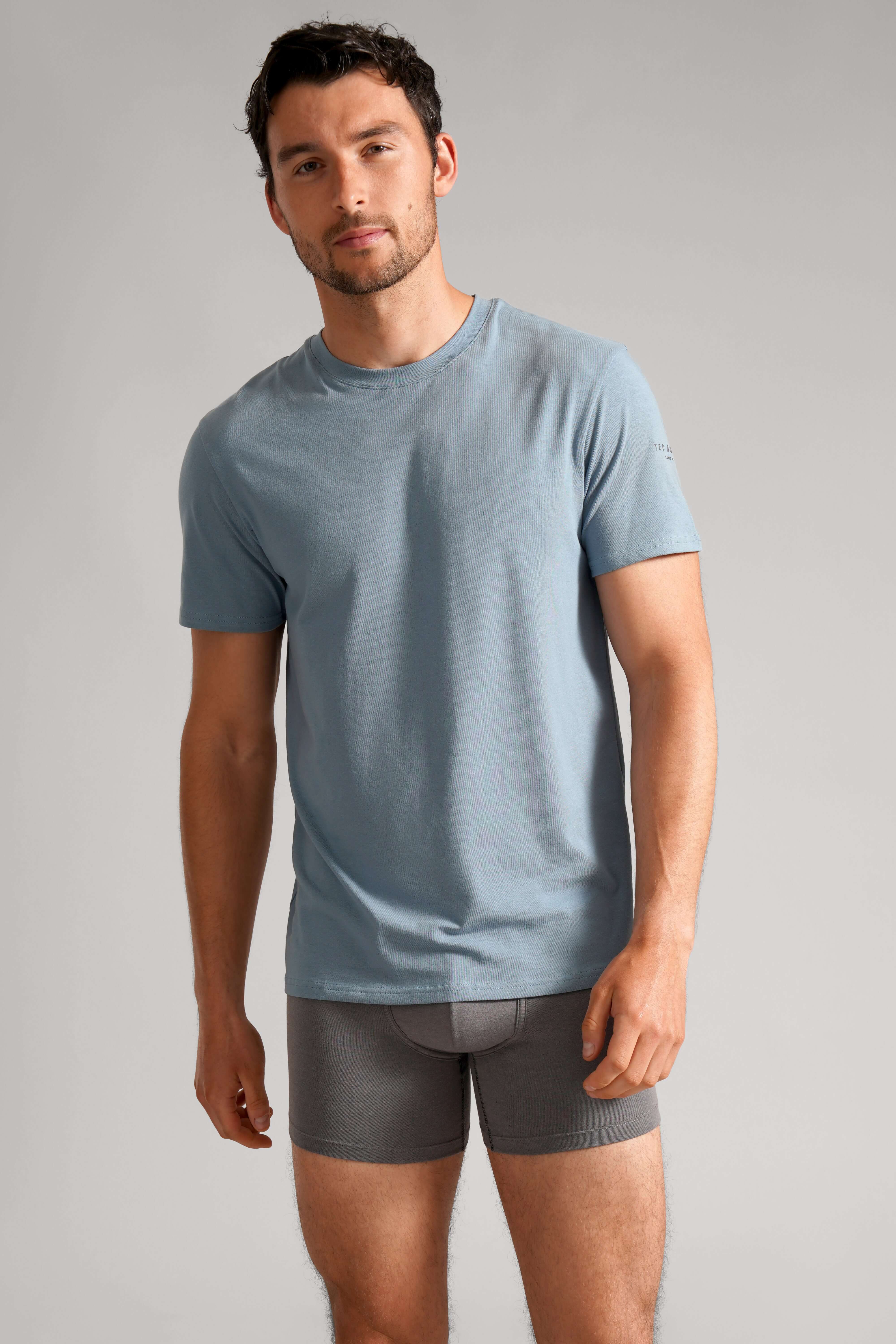 Ted Baker 3-Pack Lounge Crew Neck T-Shirts - Blue/Grey/Navy