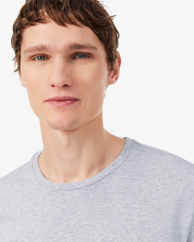 Lacoste TH2273 RFB 3-Pack Slim Fit Cotton Crew Neck T-Shirts – model wearing the light blue slim-fit T-shirt