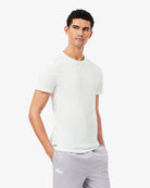 Lacoste TH2273 RFX 3-Pack Slim Fit Cotton Crew Neck T-Shirts – Lacoste three-pack gift box with carmine red, white and blue T-shirts