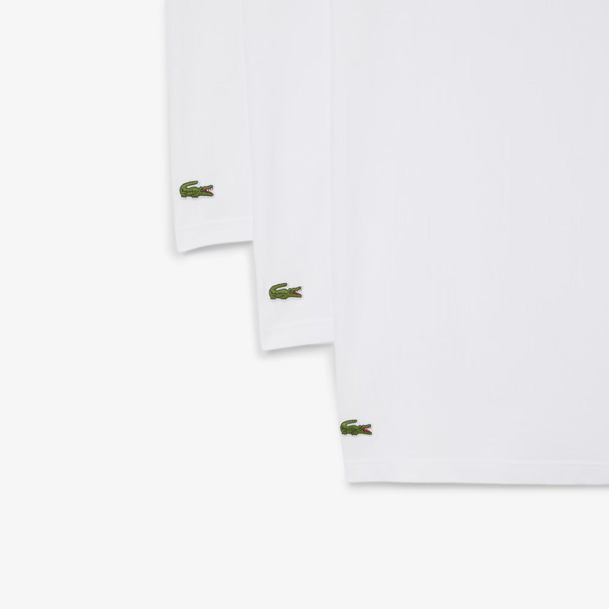 Lacoste TH9008-001 3-Pack Slim Fit V-Neck T-Shirts White - product detail