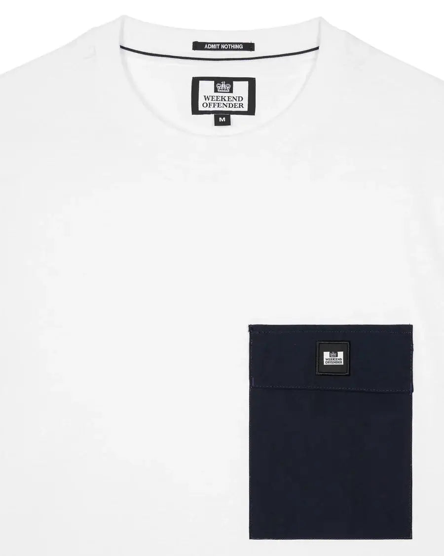 Weekend Offender Stiniva T-Shirt 100% cotton | White/Navy
