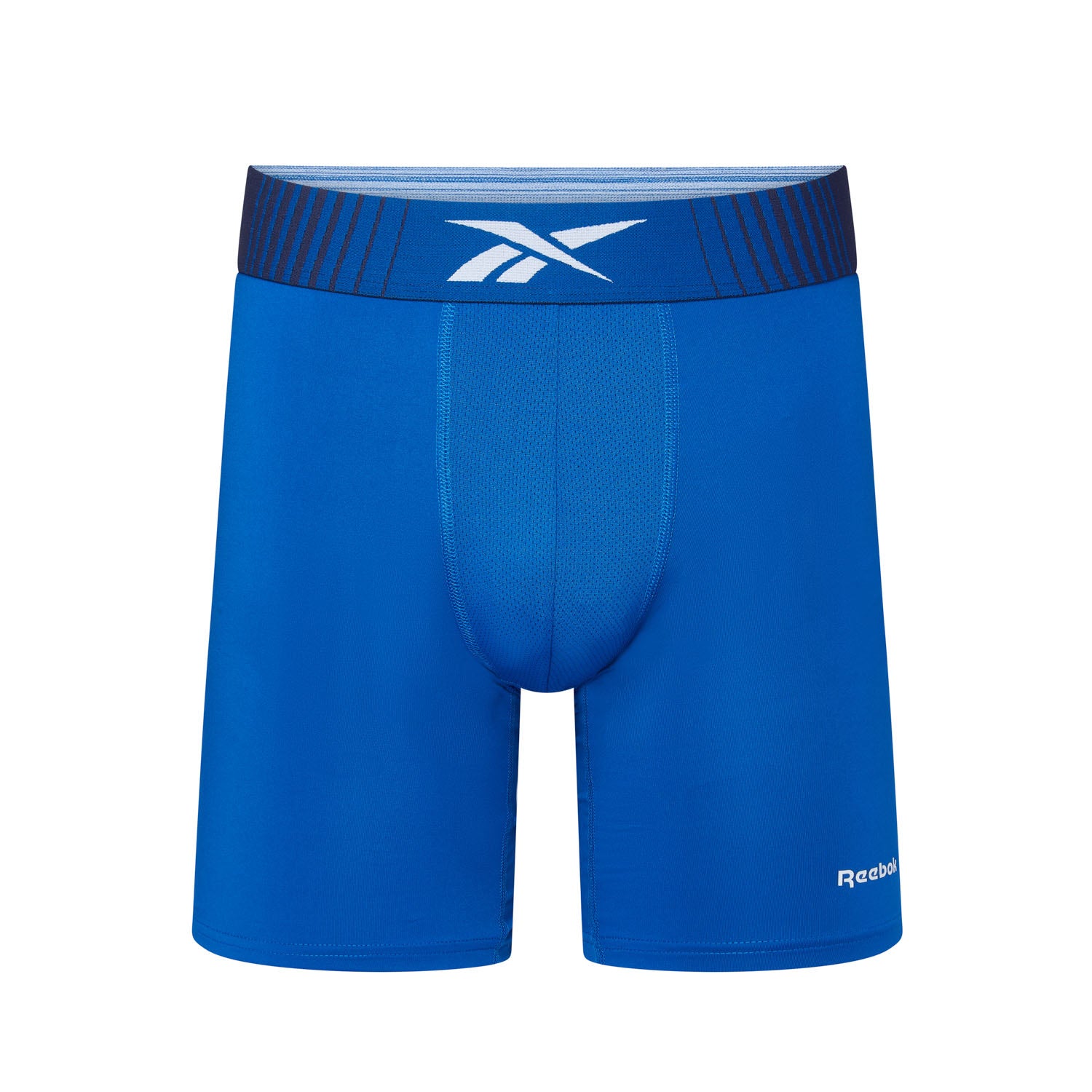 Blue Reebok boxer briefs on a white background