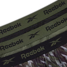 Reebok Nikhill 3 pack trunks - Black/Grit Green Print/Grit Green - image 2