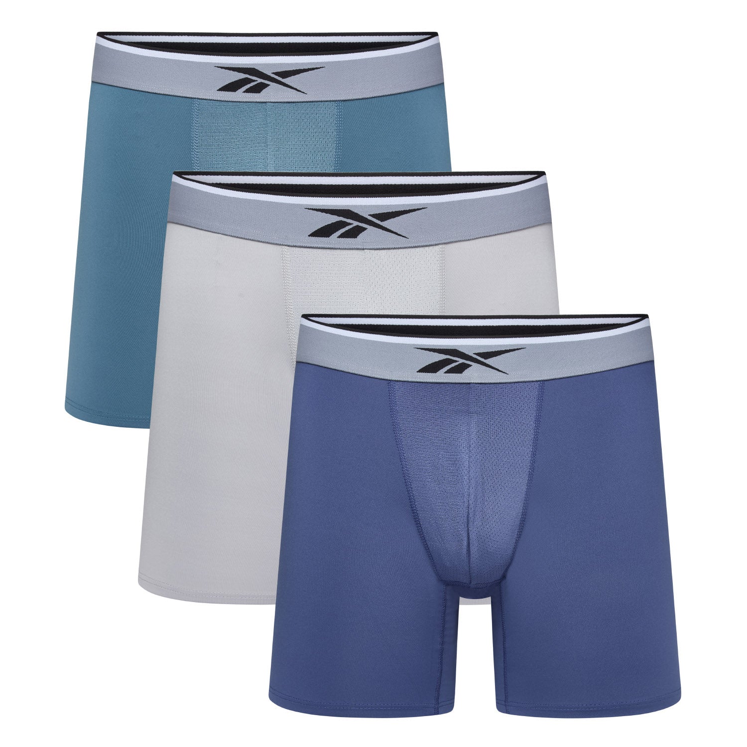 Reebok Fawkes 3 pack trunks - Legacy Blue/Grey/Midnight Tide