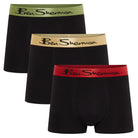 Ben Sherman Ajay 3 Pack Boxer Shorts – Men’s Stretch Cotton Trunks, Black