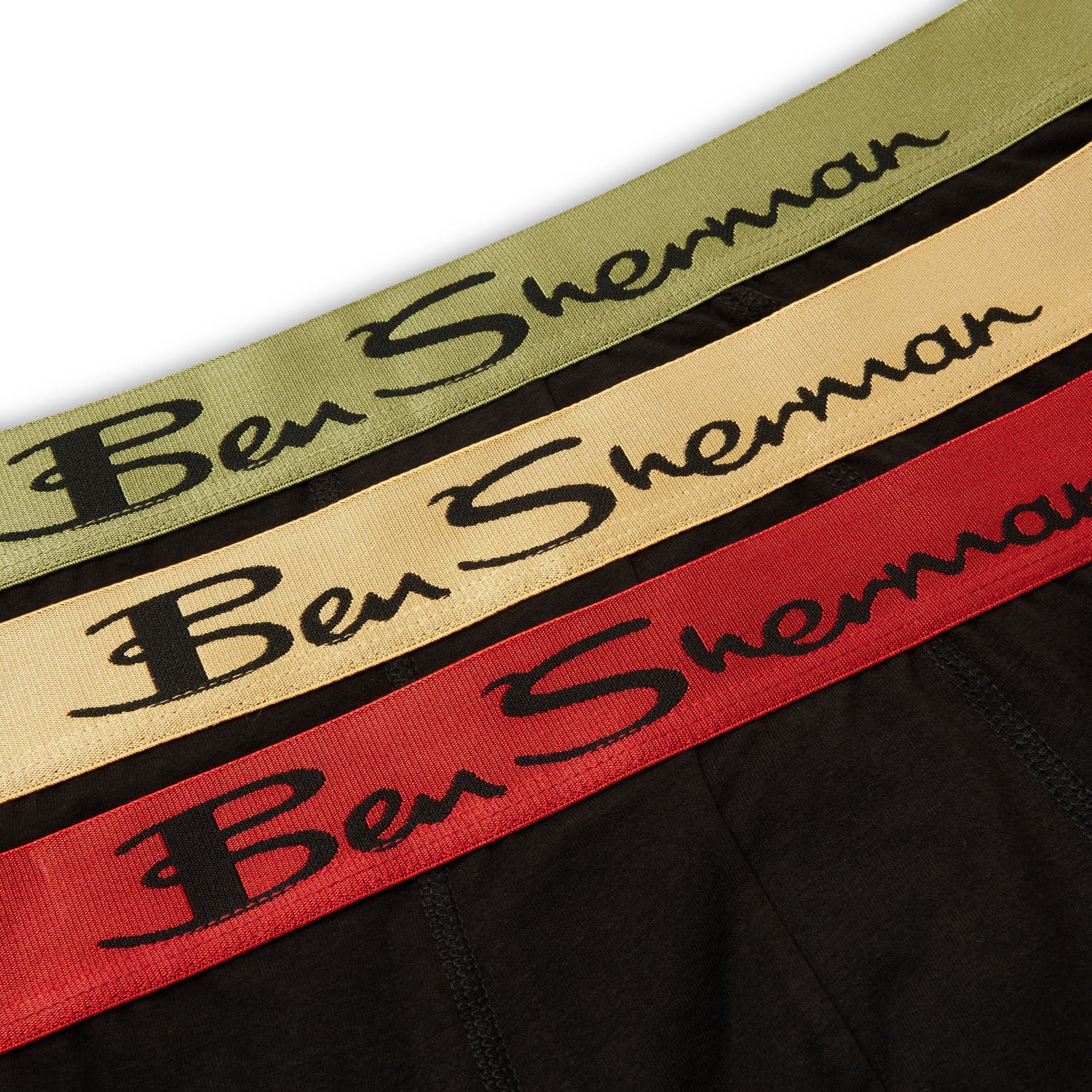 Ben Sherman Ajay 3 Pack Boxer Shorts – Men’s Stretch Cotton Trunks, Black