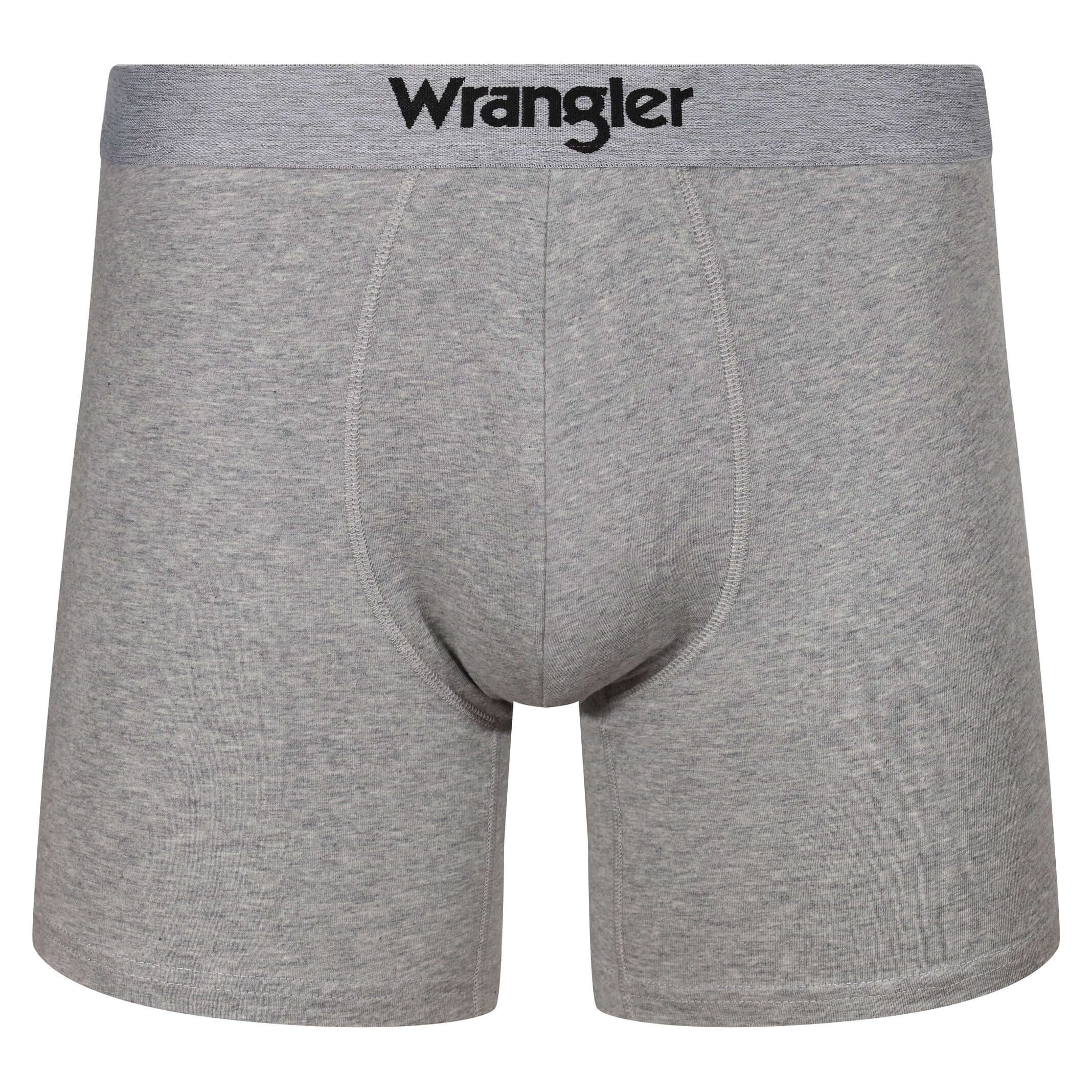 Wrangler Men’s Stretch Cotton 3 Pack Boxer Briefs | Black / White / Grey
