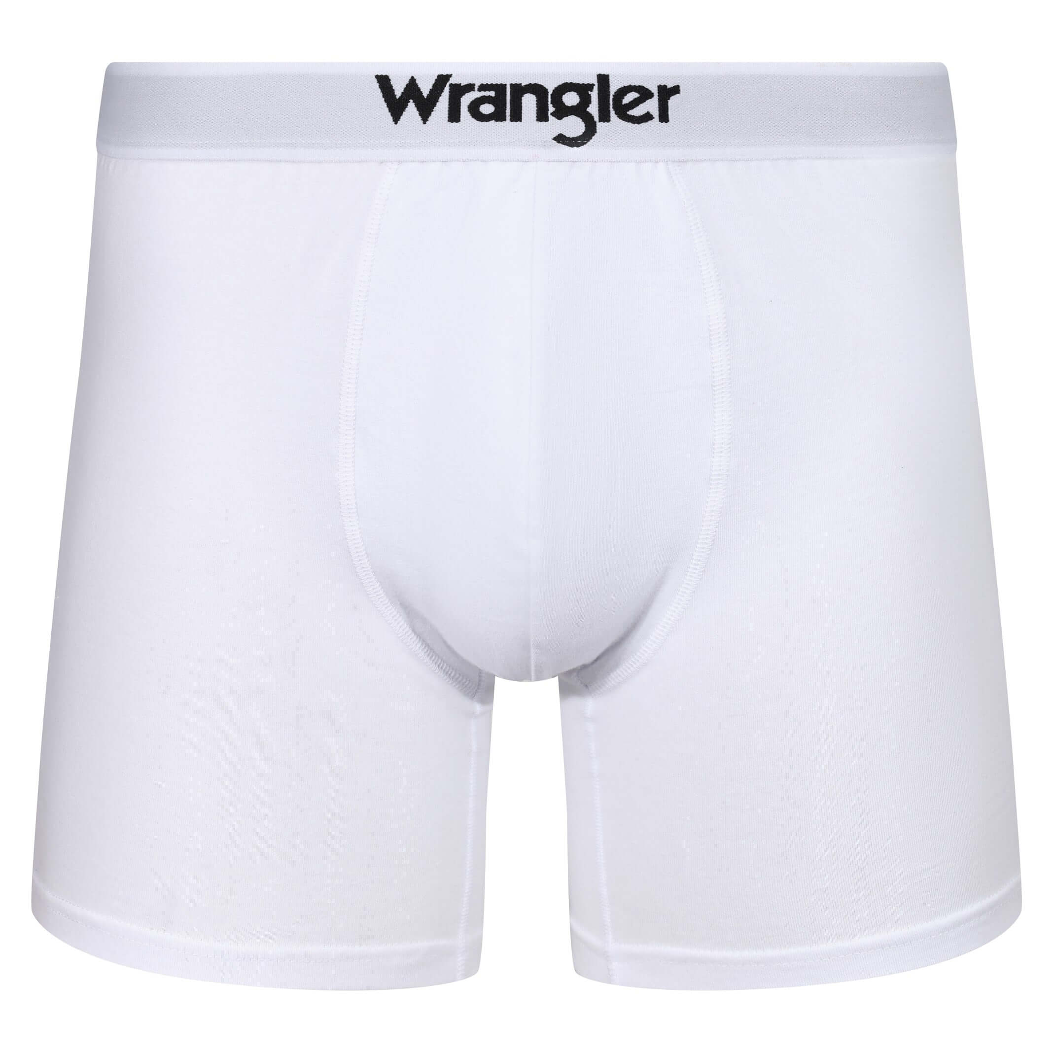 Wrangler Men’s Stretch Cotton 3 Pack Boxer Briefs | Black / White / Grey