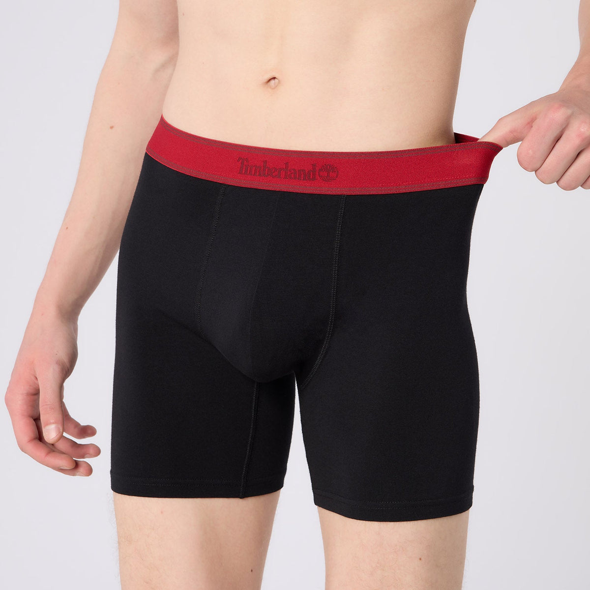 Timberland Cotton Stretch 3 Pack Boxer Briefs – Contrast Waistband - Black - image 5