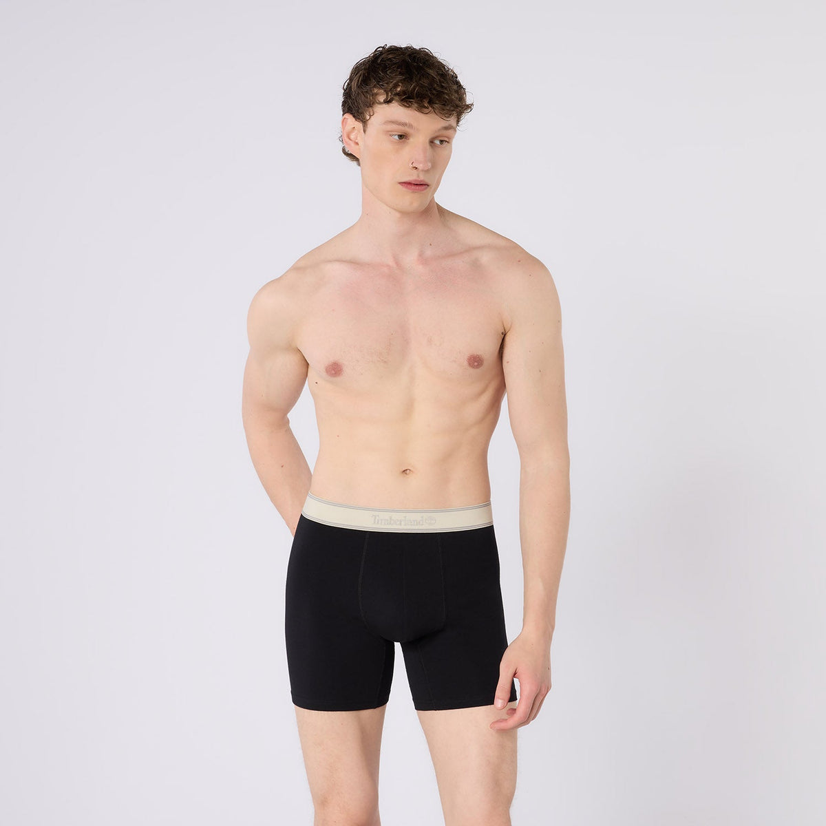 Timberland Cotton Stretch 3 Pack Boxer Briefs – Contrast Waistband - Black - image 6