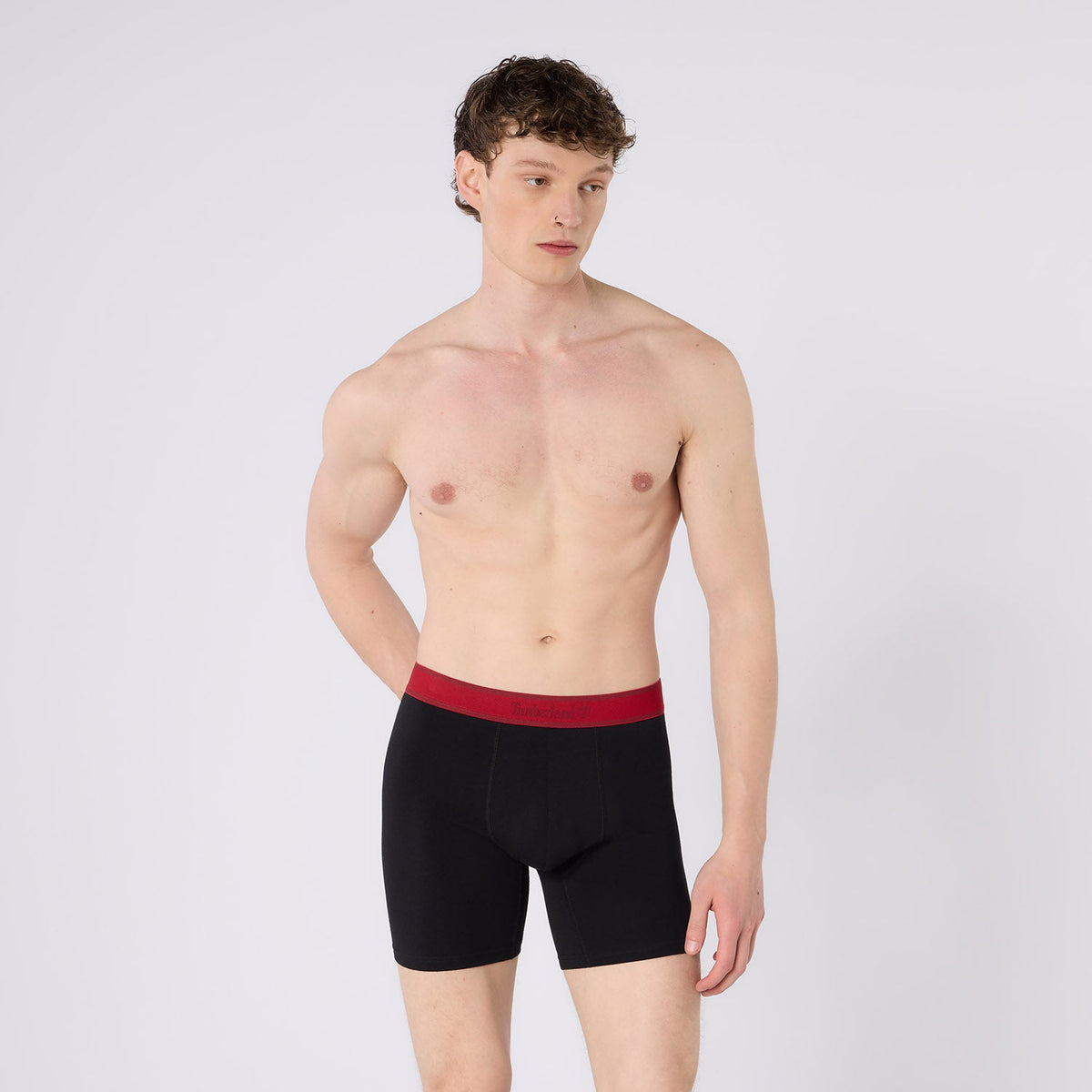 Timberland Cotton Stretch 3 Pack Boxer Briefs – Contrast Waistband - Black - image 3
