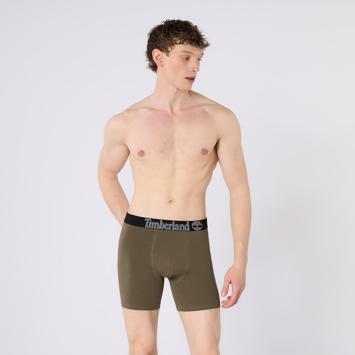 Timberland Cotton Stretch 3 Pack Boxer Briefs – Assorted Colours - Olive / Charcoal / Black - image 1