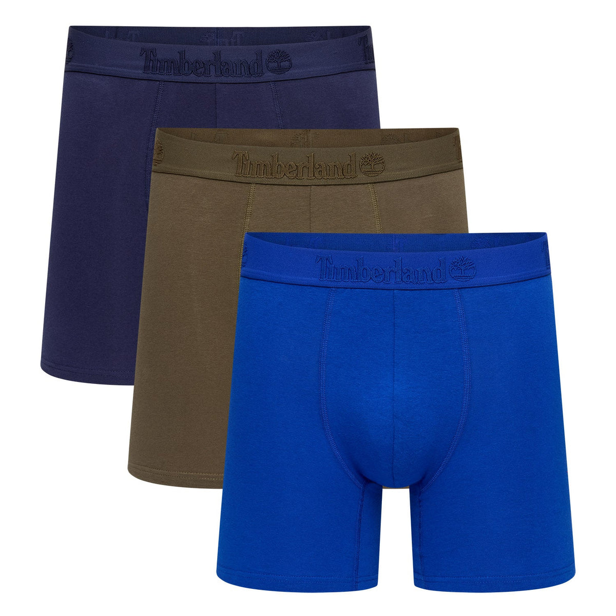 Timberland Cotton Stretch 3 Pack Boxer Briefs – Assorted Colours - Blue / Olive / Navy - image 4